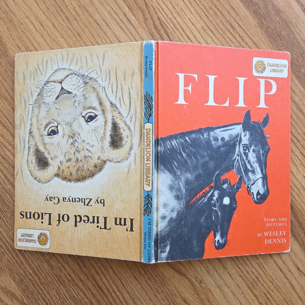 I'm Tired Of Lions & Flip. Vintage Children's Book by Zhenya Gay & Wesley Dennis